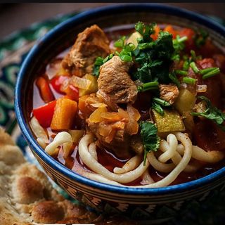 Лагман с бульоном