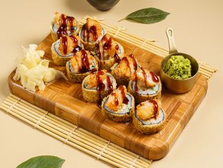 Сяке темпура с креветкой