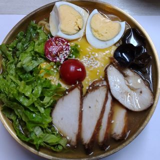 Сырный куриный рамен