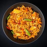 Рис на wok с лососем