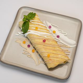 Блинчик с яблоком и апельсином