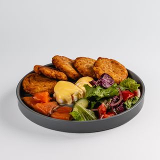 Картофельный хешбраун с сёмгой