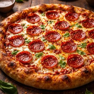 Chicken Salami ’n’ Cheese Pizza