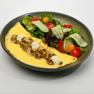 Омлет с сыром и шампиньонами