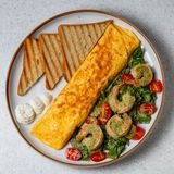 омлет с креветками 