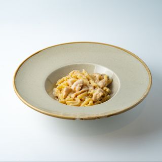 Макарошки с курицей и сыром