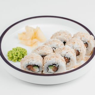 Ролл с лососем и ореховым соусом (8 шт, 260г)