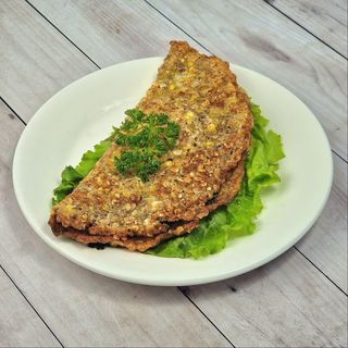 Овсяноблин с помидором и сыром моцарелла