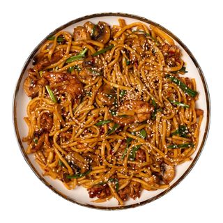 Цомян с курицей и грибами 