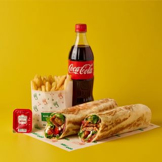  ДУРУМ КУРИНЫЙ С Х2 МЯСОМ КОМБО 