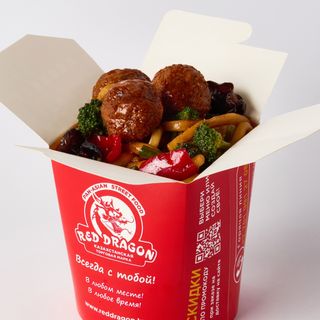 Лапша с шариками из говядины 