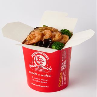 Лапша с креветками