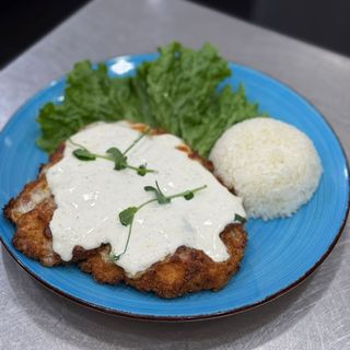 Шницель с гарниром