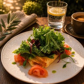 Омлет с лососем и страчателлой (280г)