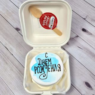 Бенто торт № 9 ("Сникерс") голубой