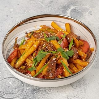 Фри с мясом (350 г)