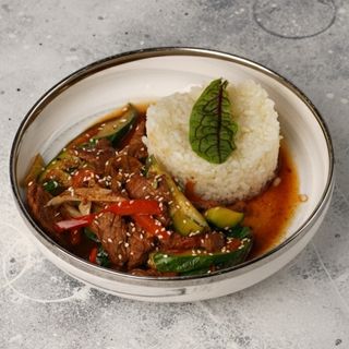 Мясо по-тайский с рисом (350 г)