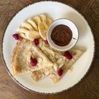 Блины с нутеллой и бананом