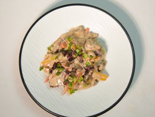 Телятина с шампиньонами