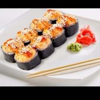 Роллы с запеченный с курицей 