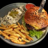 Бургер с мраморной говядиной