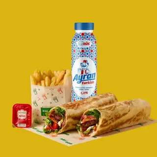 ДУРУМ КУРИНЫЙ КОМБО С АЙРАНОМ