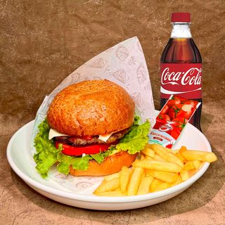 Бургер говяжий (комбо)