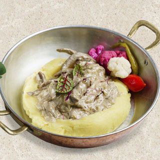Бефстроганов с пюре по домашнему