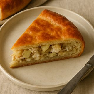 Пирог с курицей и картофелем