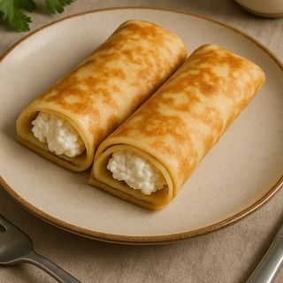 Блины с творогом