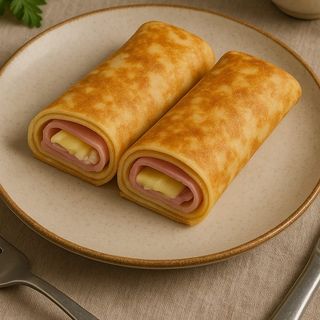 Блины с ветчиной и сыром