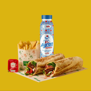 ДУРУМ КУРИНЫЙ С Х2 МЯСОМ КОМБО С АЙРАНОМ (800 г)