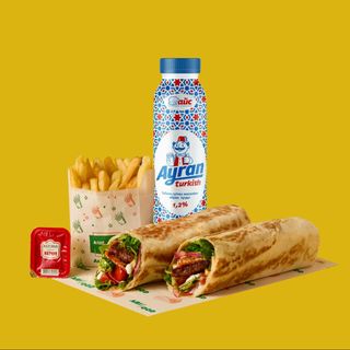 ДУРУМ КУРИНЫЙ С Х2 МЯСОМ КОМБО С АЙРАНОМ (800 г)