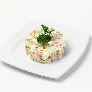 Оливье с семгой