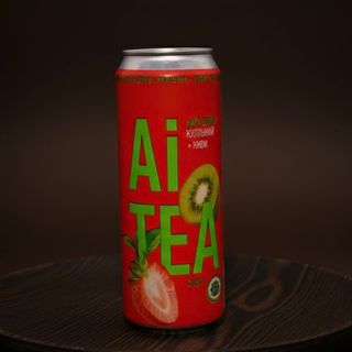 ЧЕРНЫЙ ЧАЙ AI TEA КЛУБНИКА + КИВИ  0,45 л