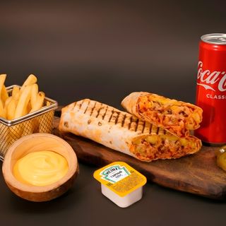 КОМБО ДОНЕР В ЛАВАШЕ 1 КУРИНЫЙ