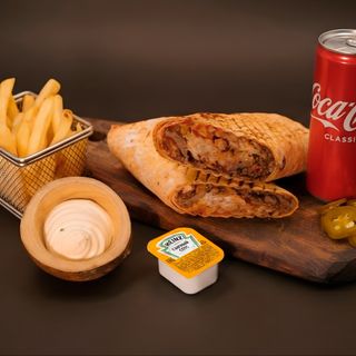 КОМБО ДОНЕР В ЛАВАШЕ 1 ГОВЯЖИЙ