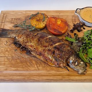 Сибас на Мангале