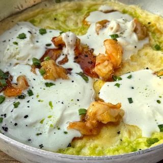 Омлет с креветками и страчателлой(230гр)