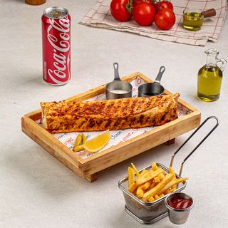 Комбо  Екмек в лаваше с  фри  напиток на выбор