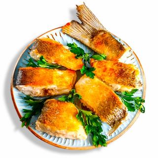 Горбуша жареная