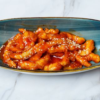 Судак в кисло сладком соусе