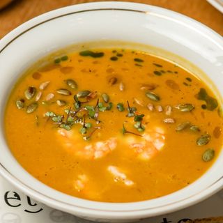 Крем-суп тыквенный с креветкой (340г)