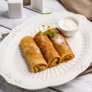 Блинчики с курицей и грибами