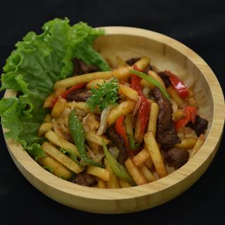 Фри с мясом