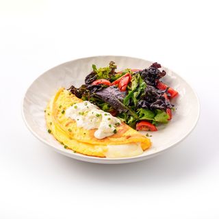 Фритата с моцареллой и страчателлой