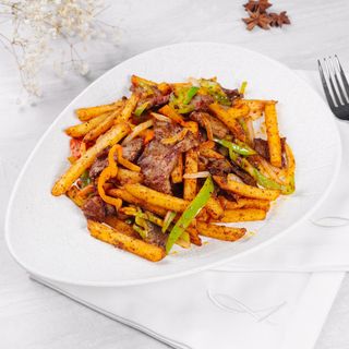 Фри с мясом 