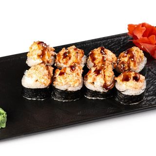 Запеченный ролл с креветкой