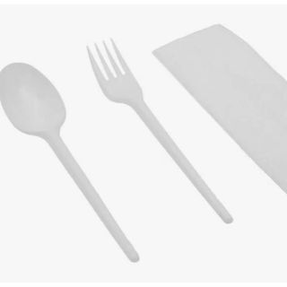 Одноразовый пластмассовый набор (ложка вилка салфетки)