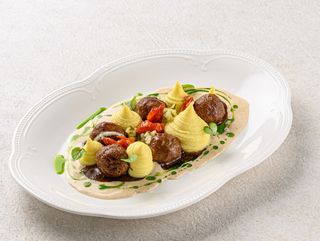 Митболы с картофельным пюре